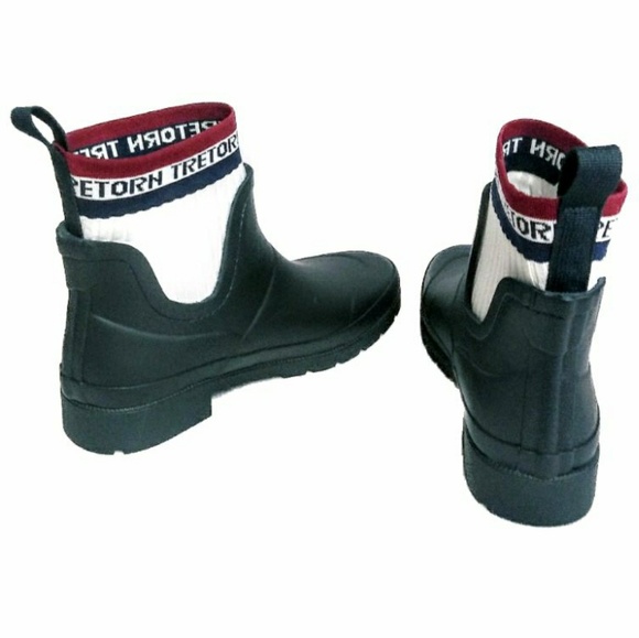 Tretorn Lia Women's Boot 6&10 Navy Sock Rain Snow - Picture 6 of 8